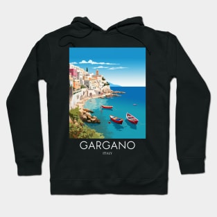 A Pop Art Travel Print of Gargano - Italy Hoodie